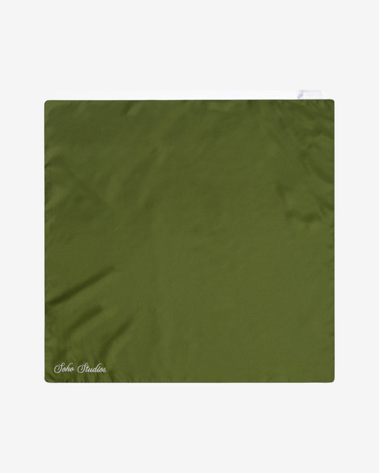 OLIVE GREEN SILK NECKTIE